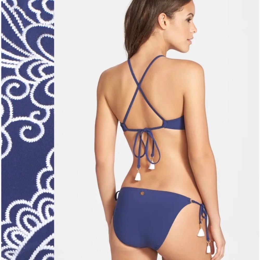 Nanette Lepore Henna Stargazer High Neck Bikini Set - Picture 2 of 5